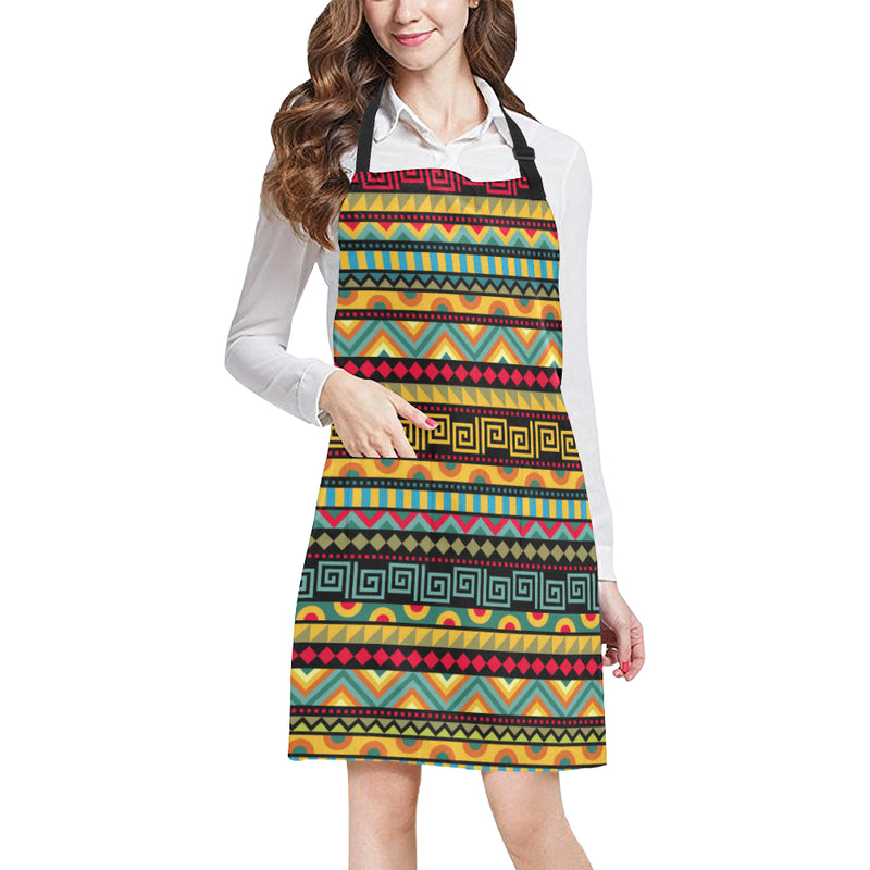 African Pattern Print Design 03 Apron with Pocket