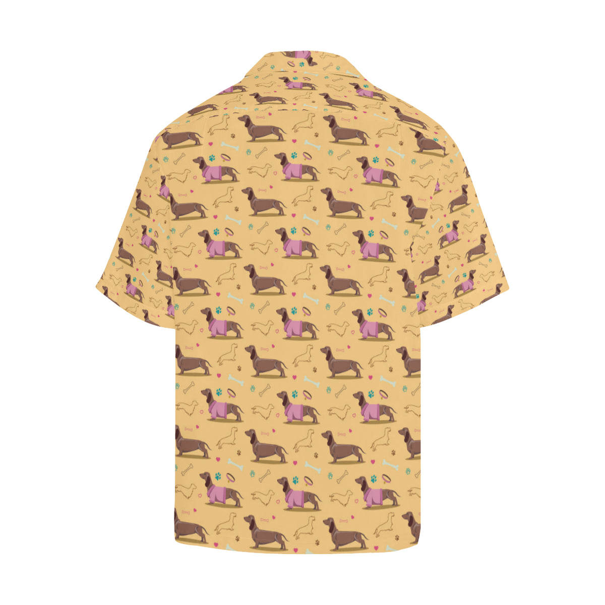 Dachshund Pattern Print Design 07 Men's Hawaiian Shirt