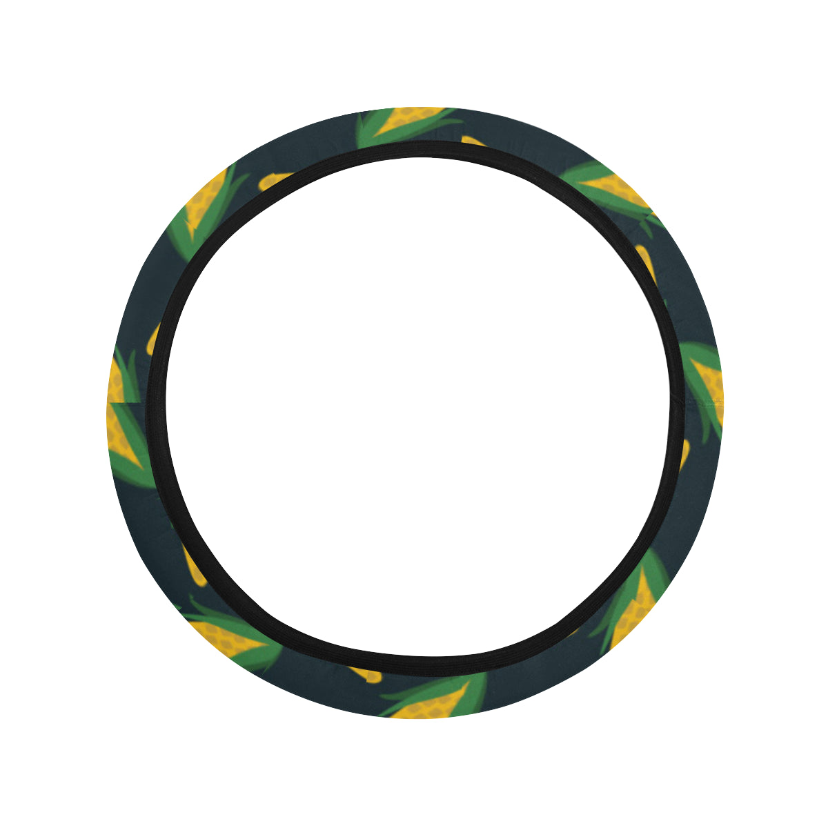Corn Pattern Print Design 02 Steering Wheel Cover with Elastic Edge