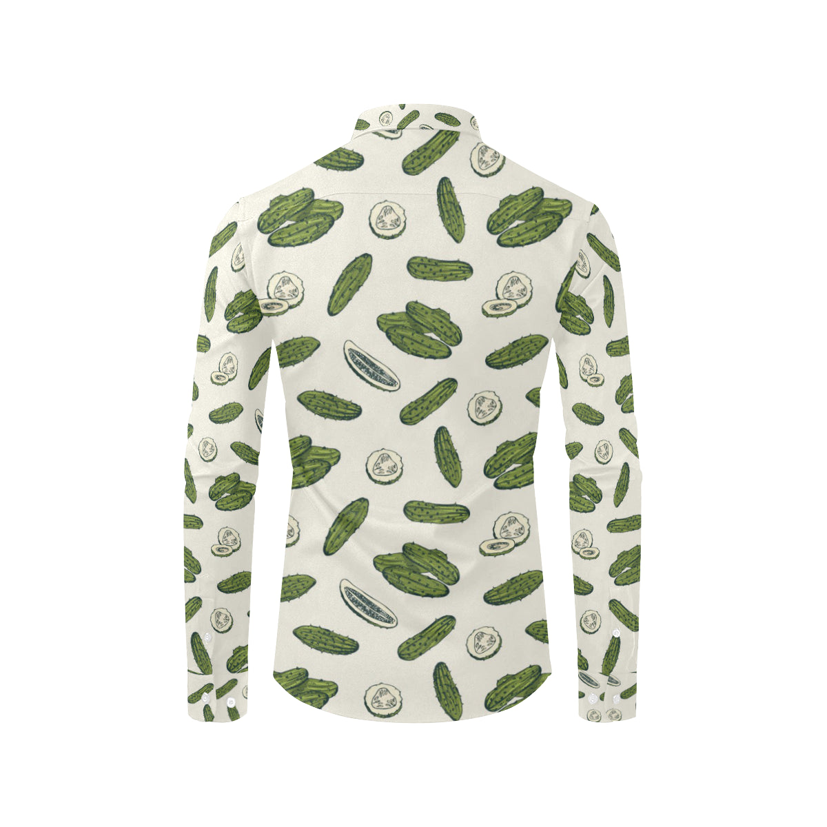 Cucumber Pattern Print Design CC05 Men's Long Sleeve Shirt