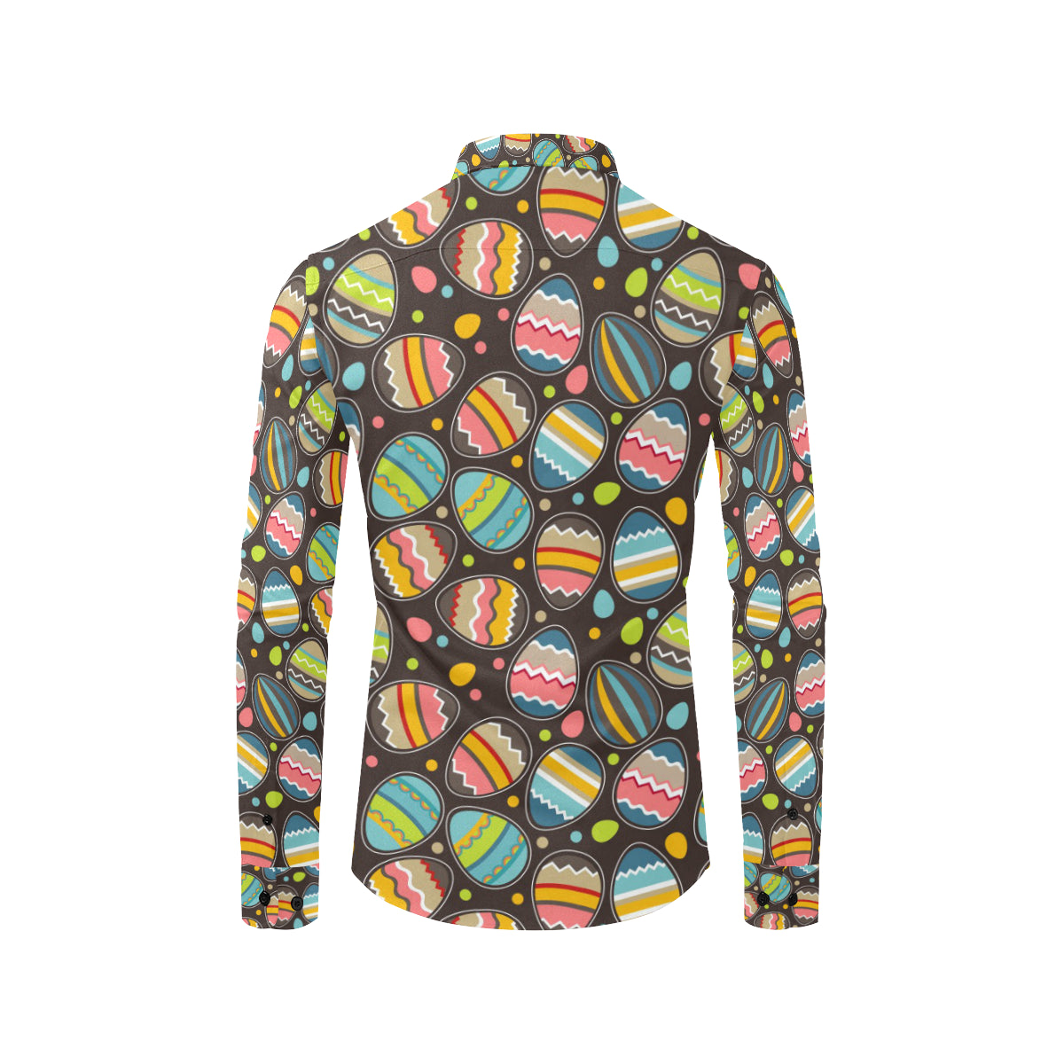 Easter Eggs Pattern Print Design RB03 Men's Long Sleeve Shirt