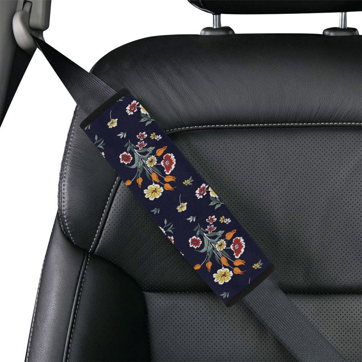 Summer Floral Pattern Print Design SF01 Car Seat Belt Cover