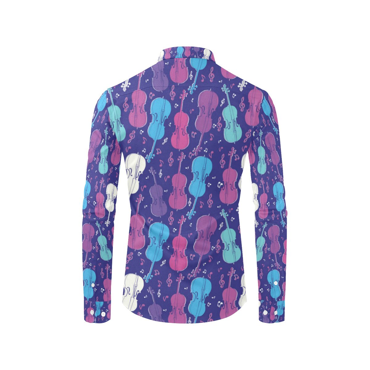 Cello Pattern Print Design 01 Men's Long Sleeve Shirt