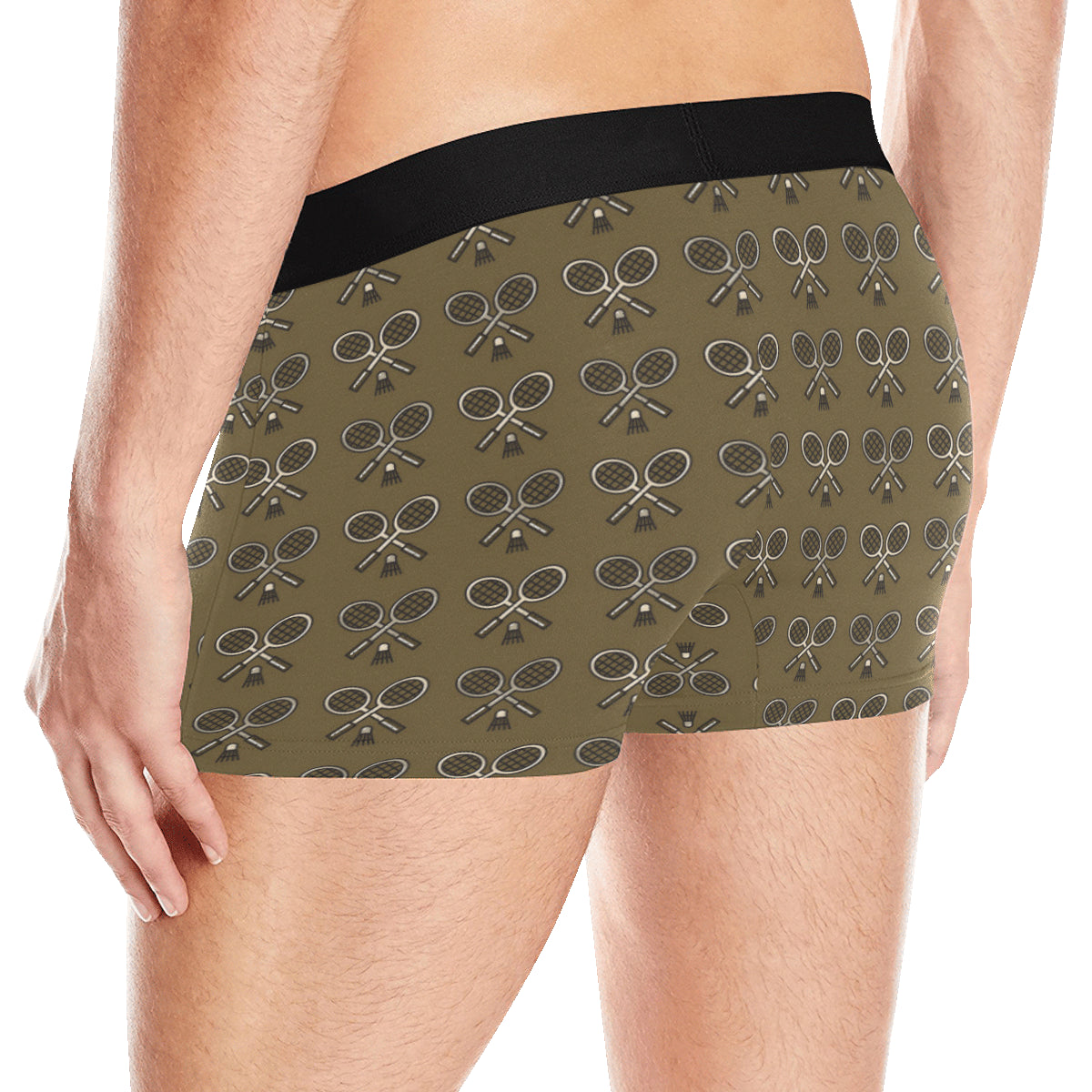 Badminton Pattern Print Design 07 Men's Boxer Briefs