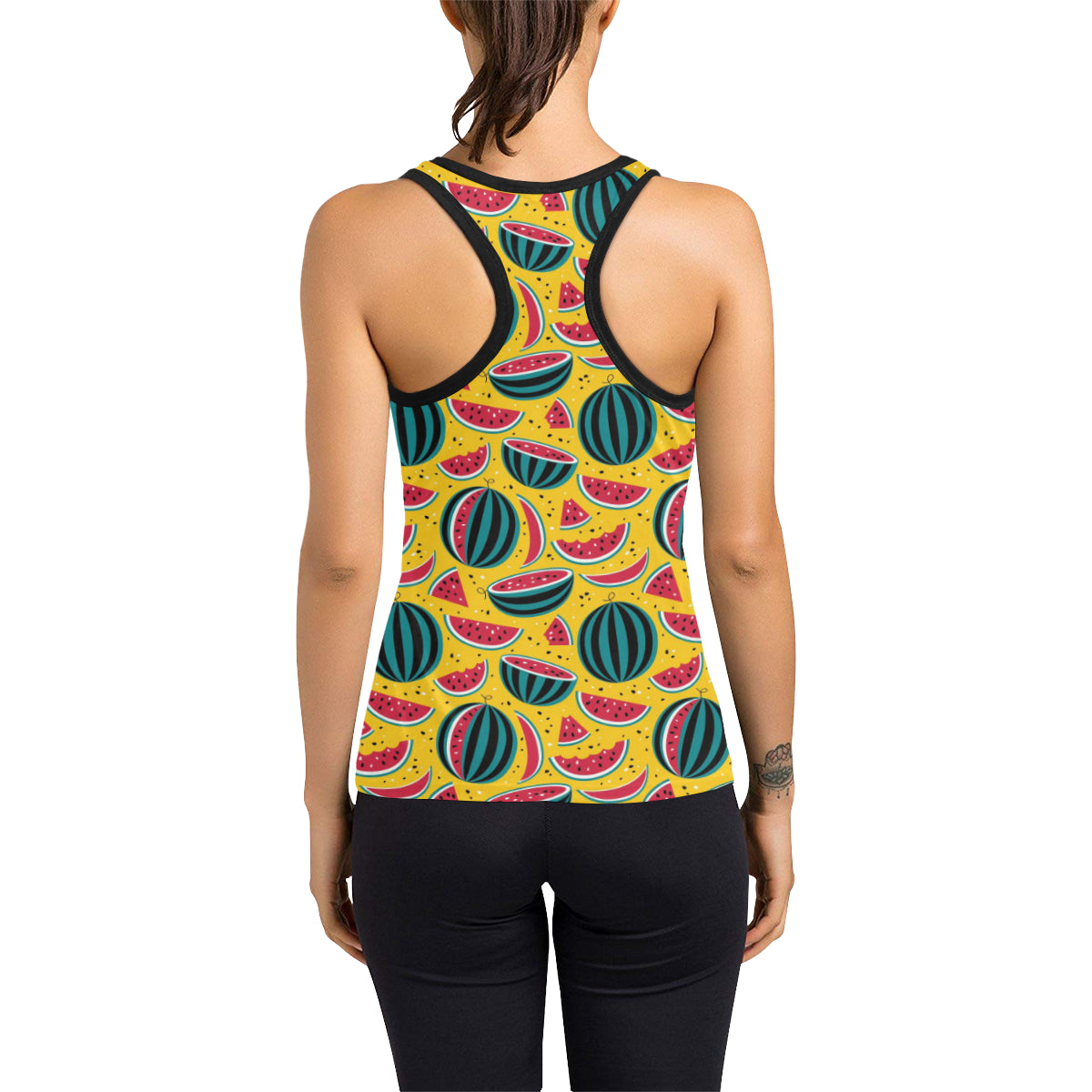 Watermelon Pattern Print Design WM02 Women's Racerback Tank Top