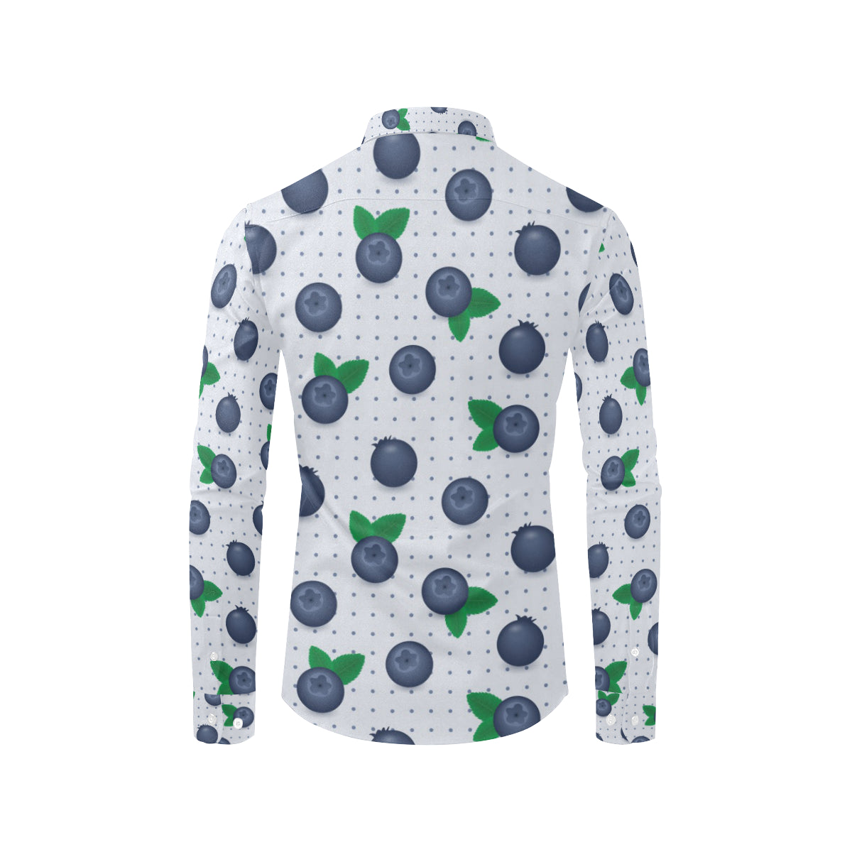Blueberry Pattern Print Design BB02 Men's Long Sleeve Shirt