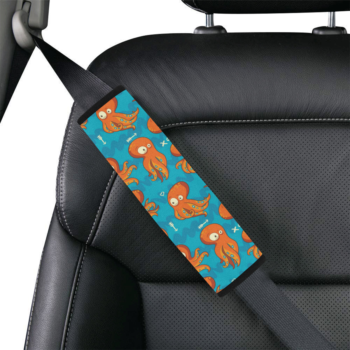 Octopus Pattern Print Design A02 Car Seat Belt Cover
