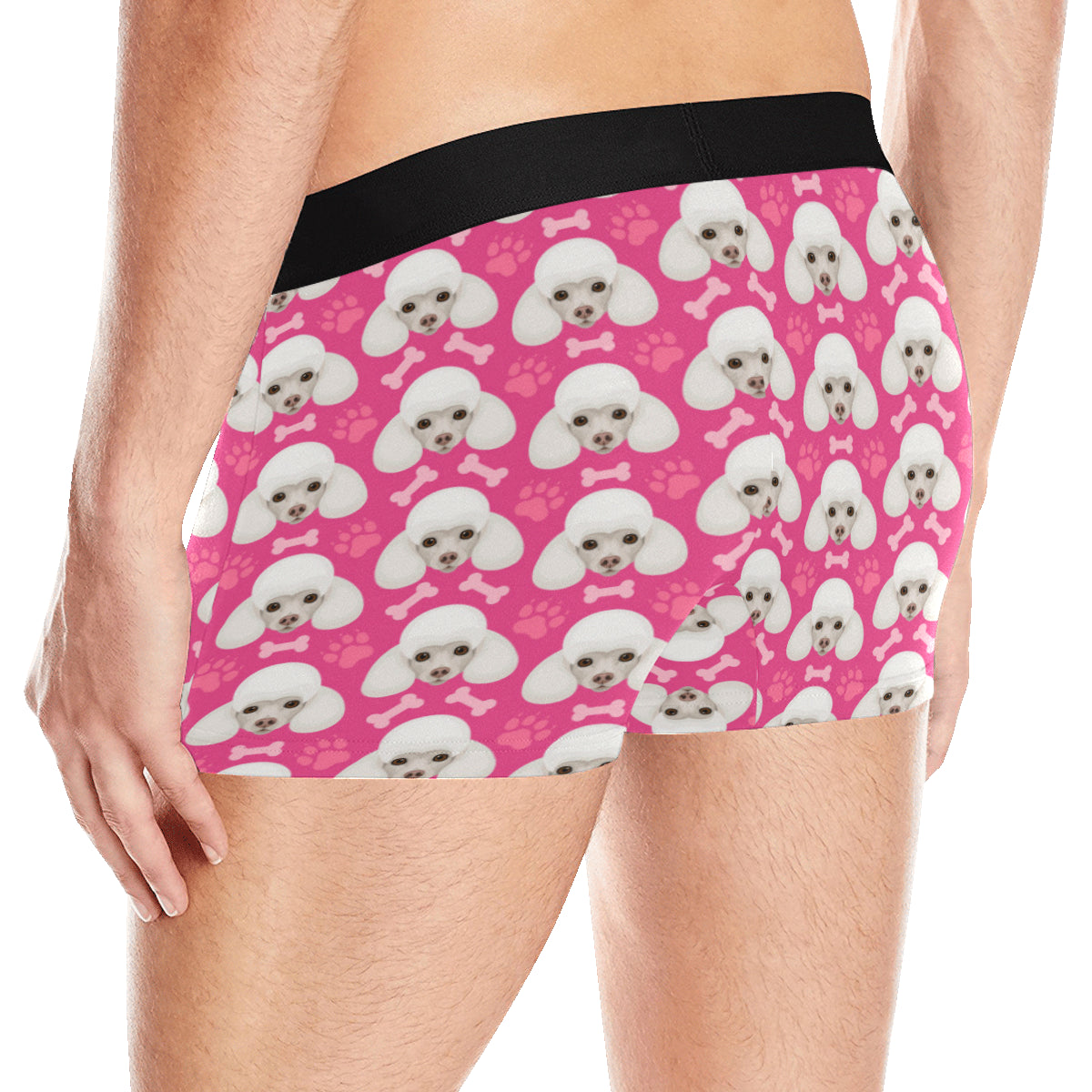 Poodle Pattern Print Design A04 Men's Boxer Briefs
