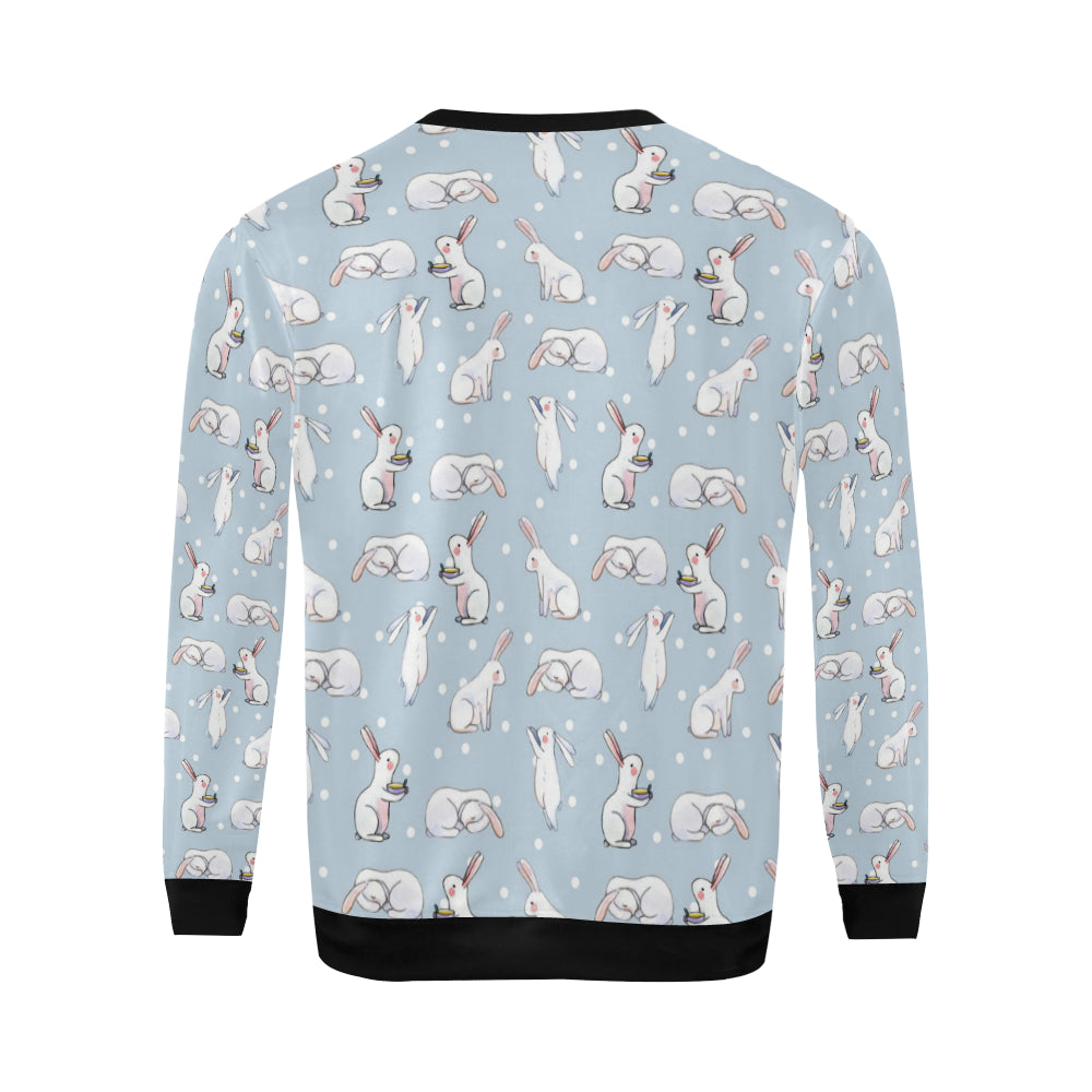 Rabbit Pattern Print Design RB06 Men Long Sleeve Sweatshirt