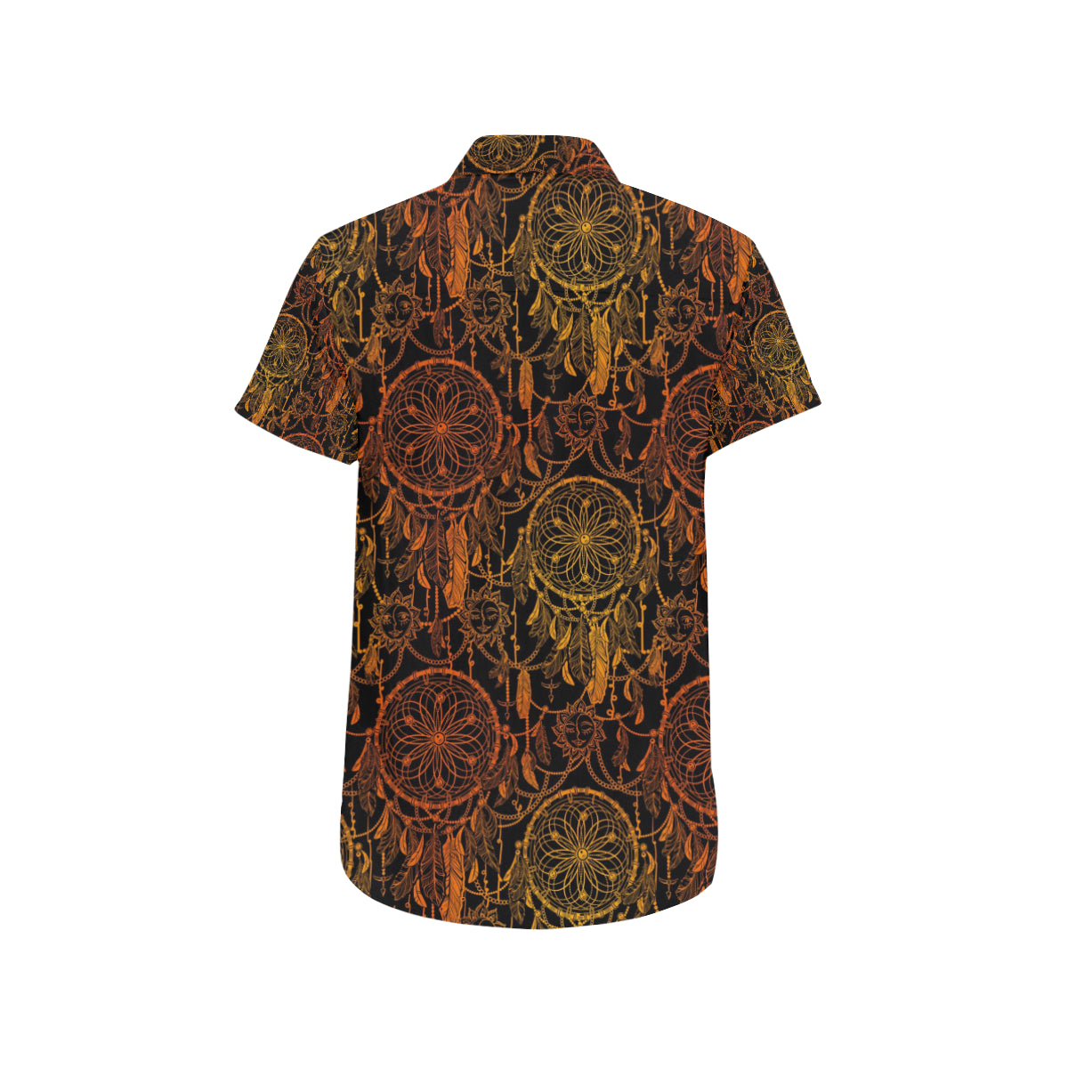 Dream catcher Sun and Moon Men's Short Sleeve Button Up Shirt
