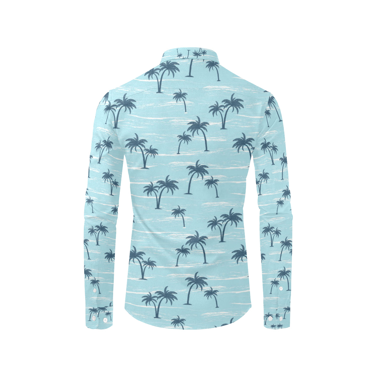 Palm Tree Pattern Print Design PT04 Men's Long Sleeve Shirt