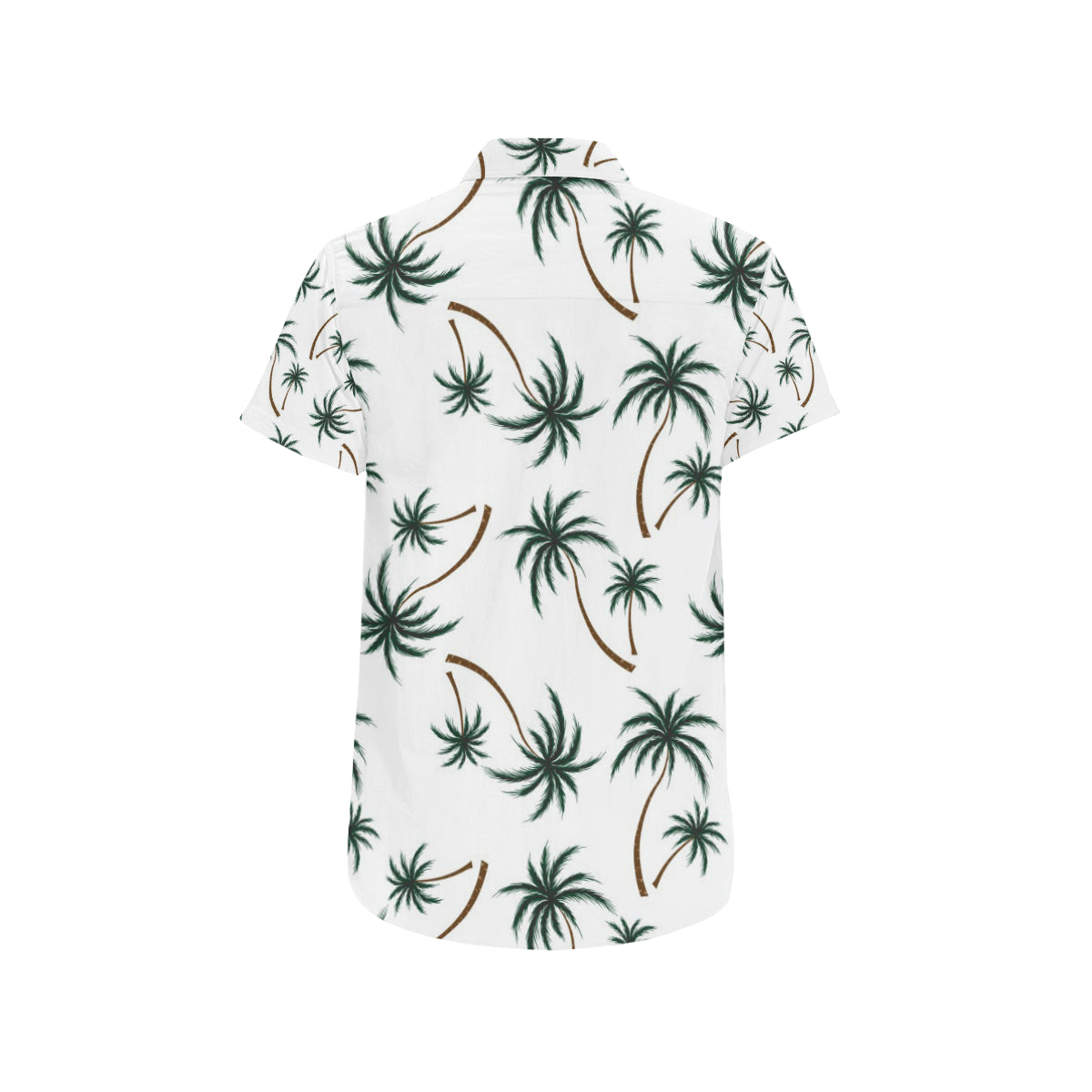 Palm Tree Pattern Print Design PT07 Men's Short Sleeve Button Up Shirt