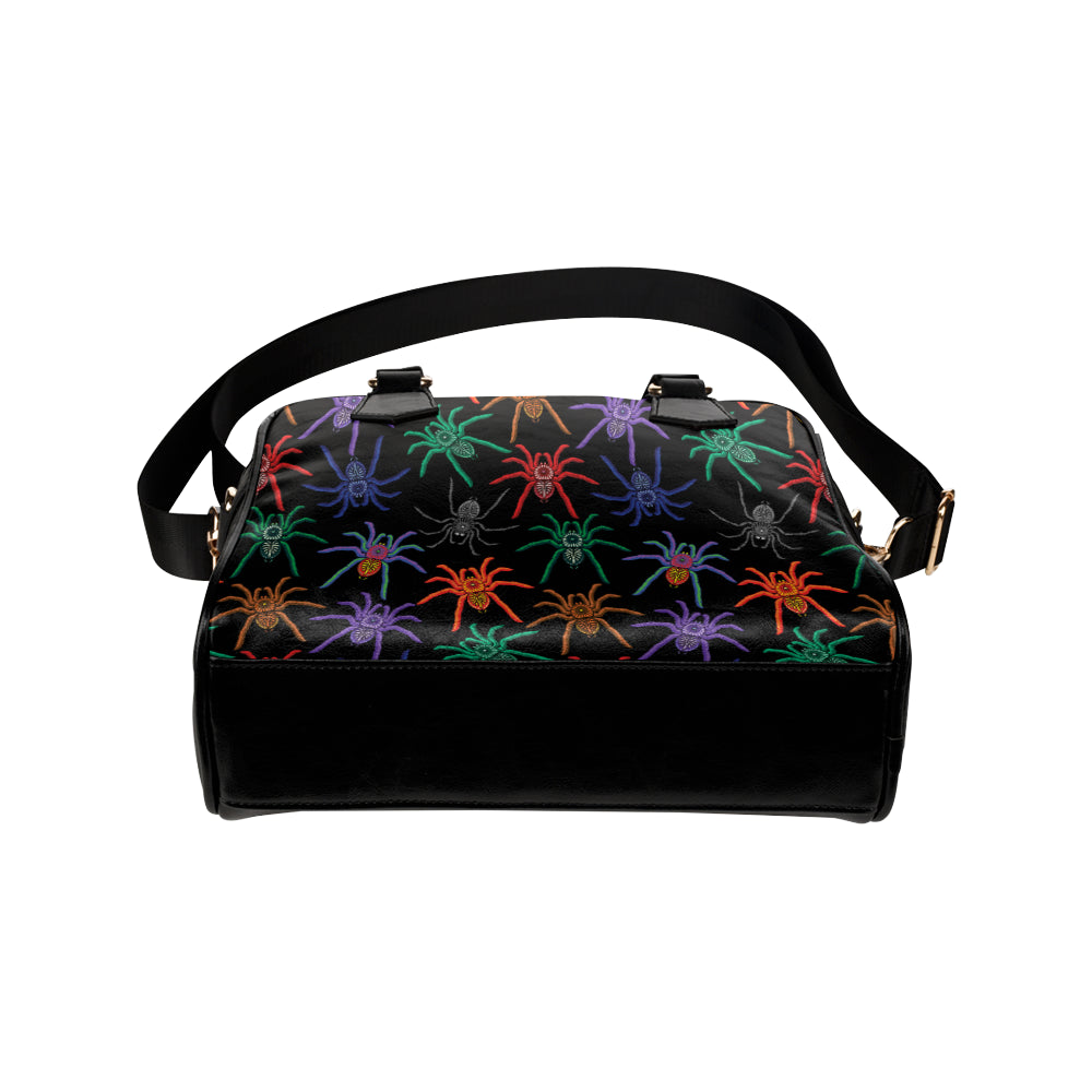 Tarantula Neon Color Pattern Print Design 03 Shoulder Handbag