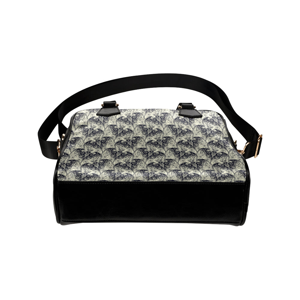 Bat Tribal Pattern Print Design 06 Shoulder Handbag