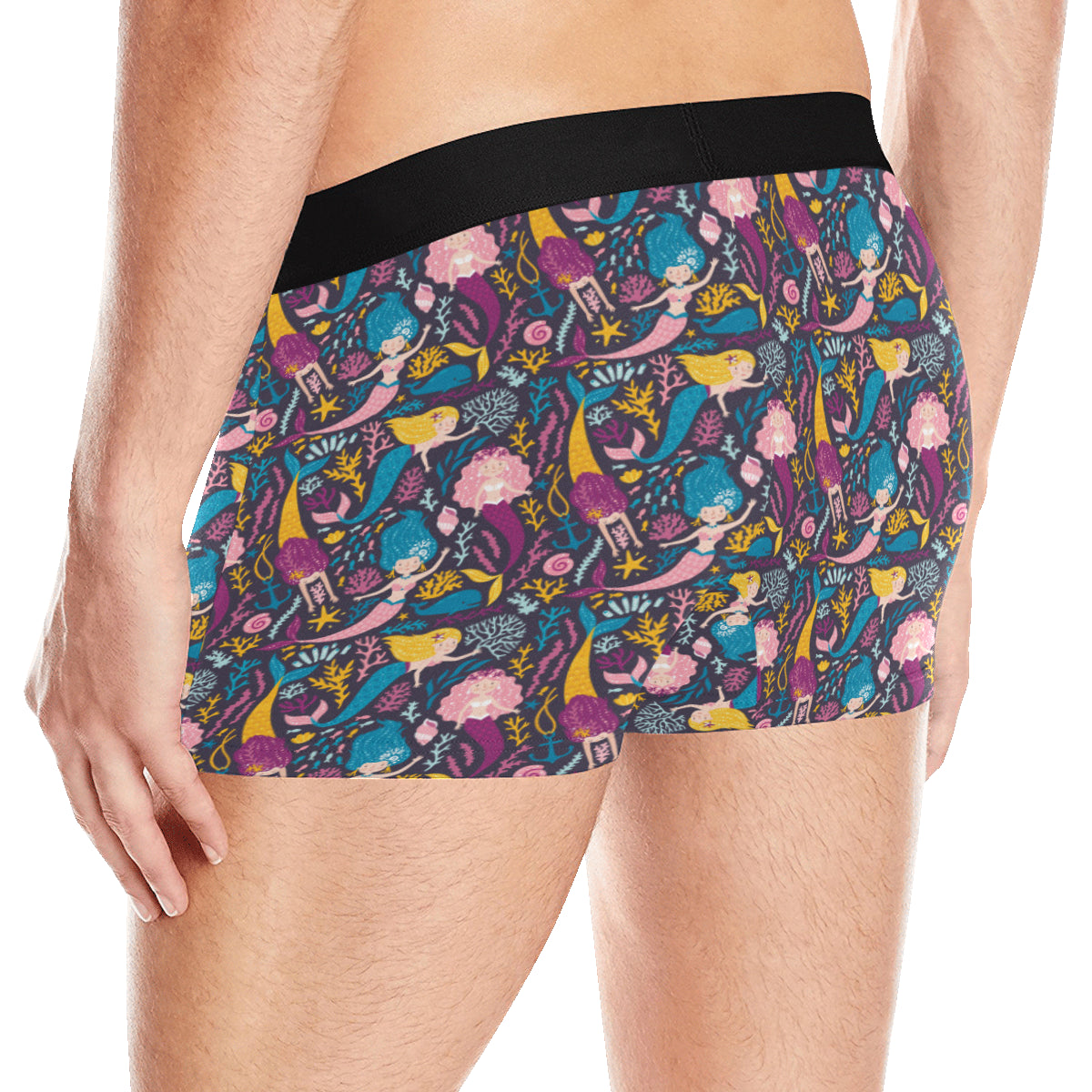 Mermaid Pattern Print Design 08 Men's Boxer Briefs