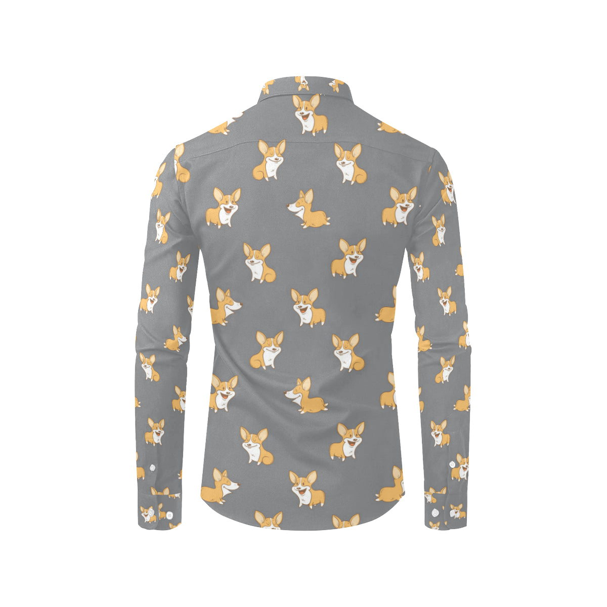 Pembroke Welsh Corgis Pattern Print Design A02 Men's Long Sleeve Shirt