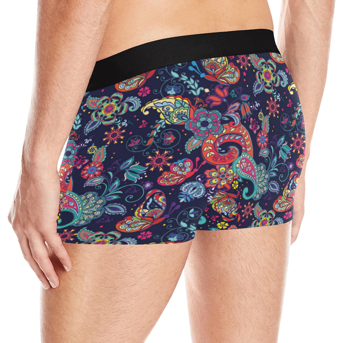 Paisley Boho Pattern Print Design A06 Men's Boxer Briefs
