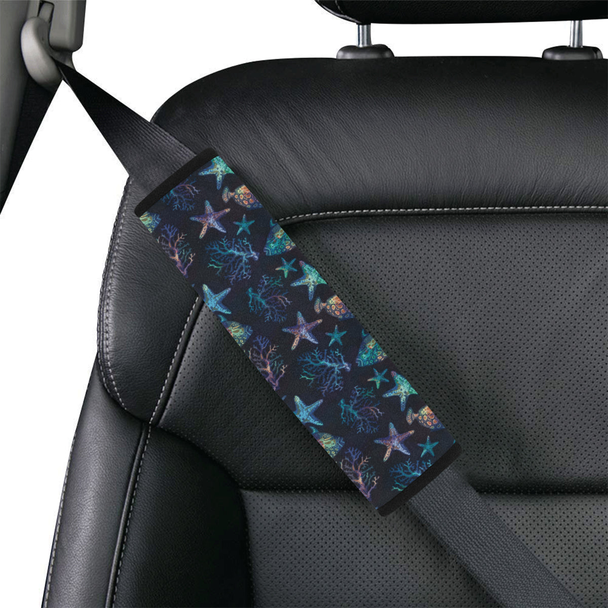 Starfish Pattern Print Design 01 Car Seat Belt Cover