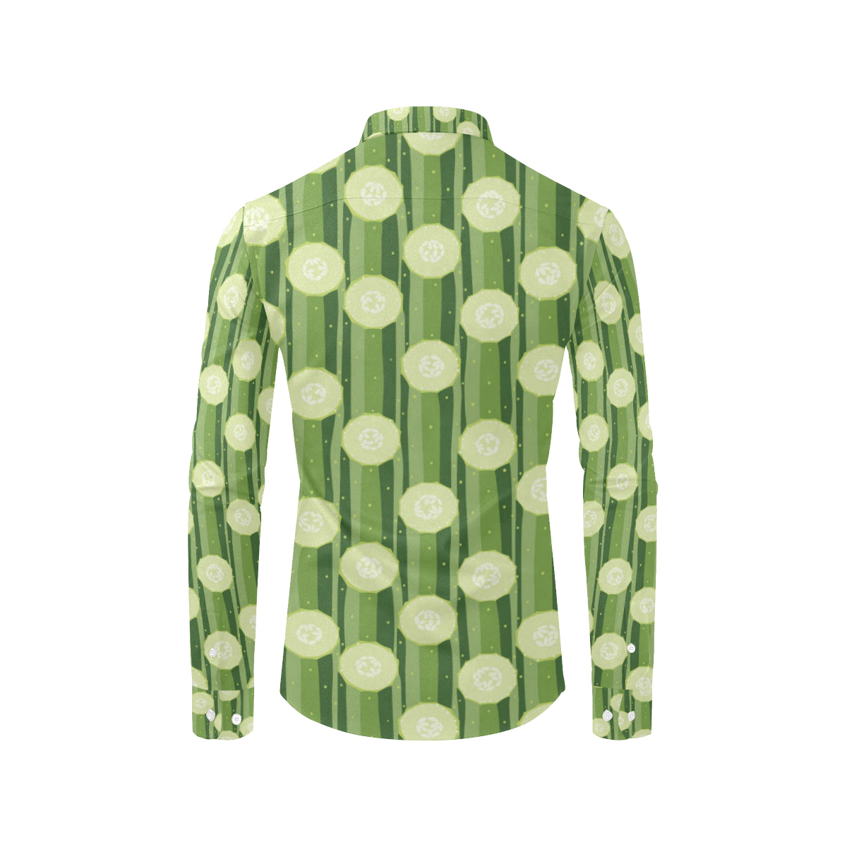 Cucumber Pattern Print Design CC03 Men's Long Sleeve Shirt