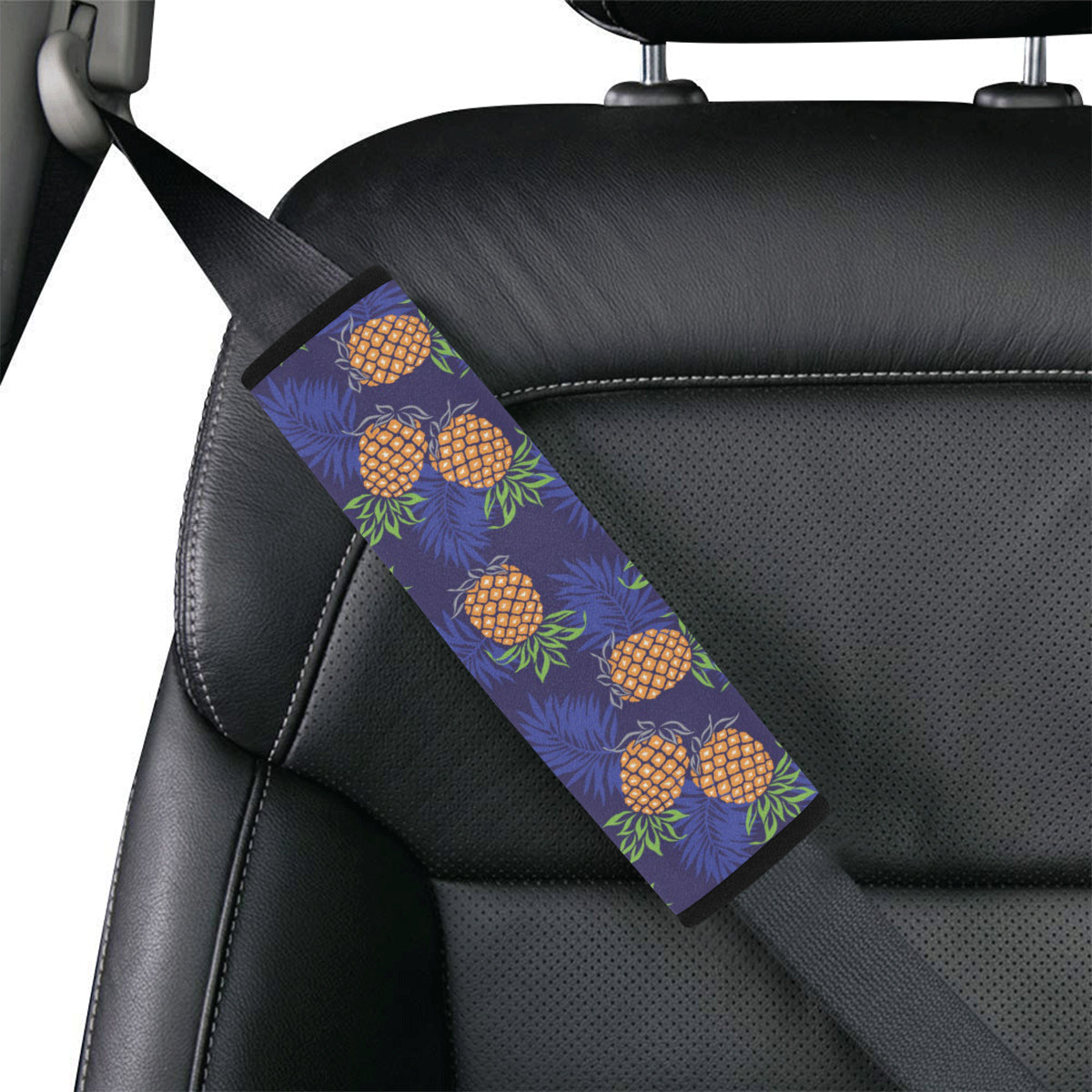 Pineapple Pattern Print Design PP02 Car Seat Belt Cover