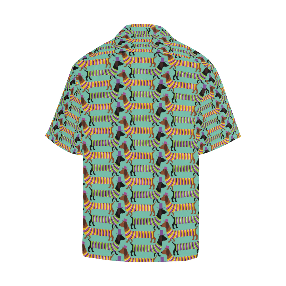 Dachshund Pattern Print Design 05 Men's Hawaiian Shirt