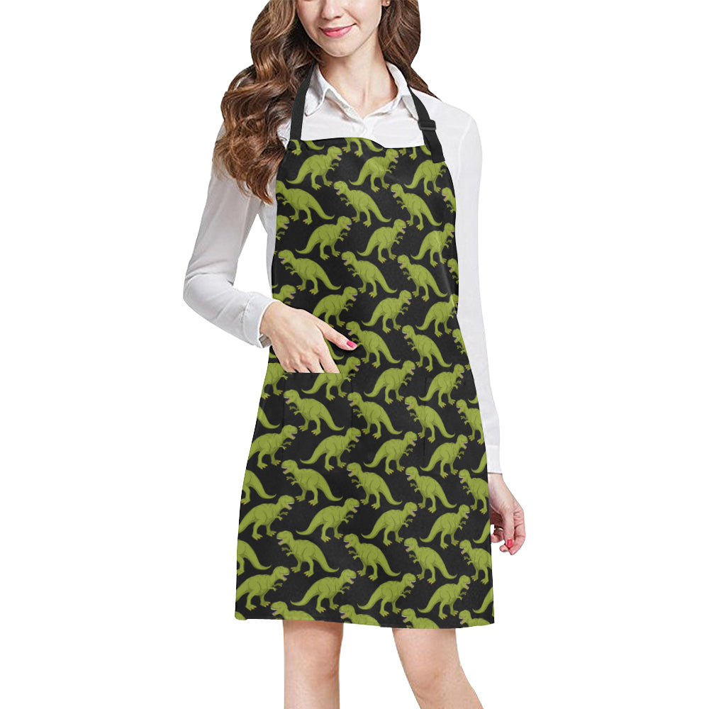 T Rex Pattern Print Design A02 Apron with Pocket