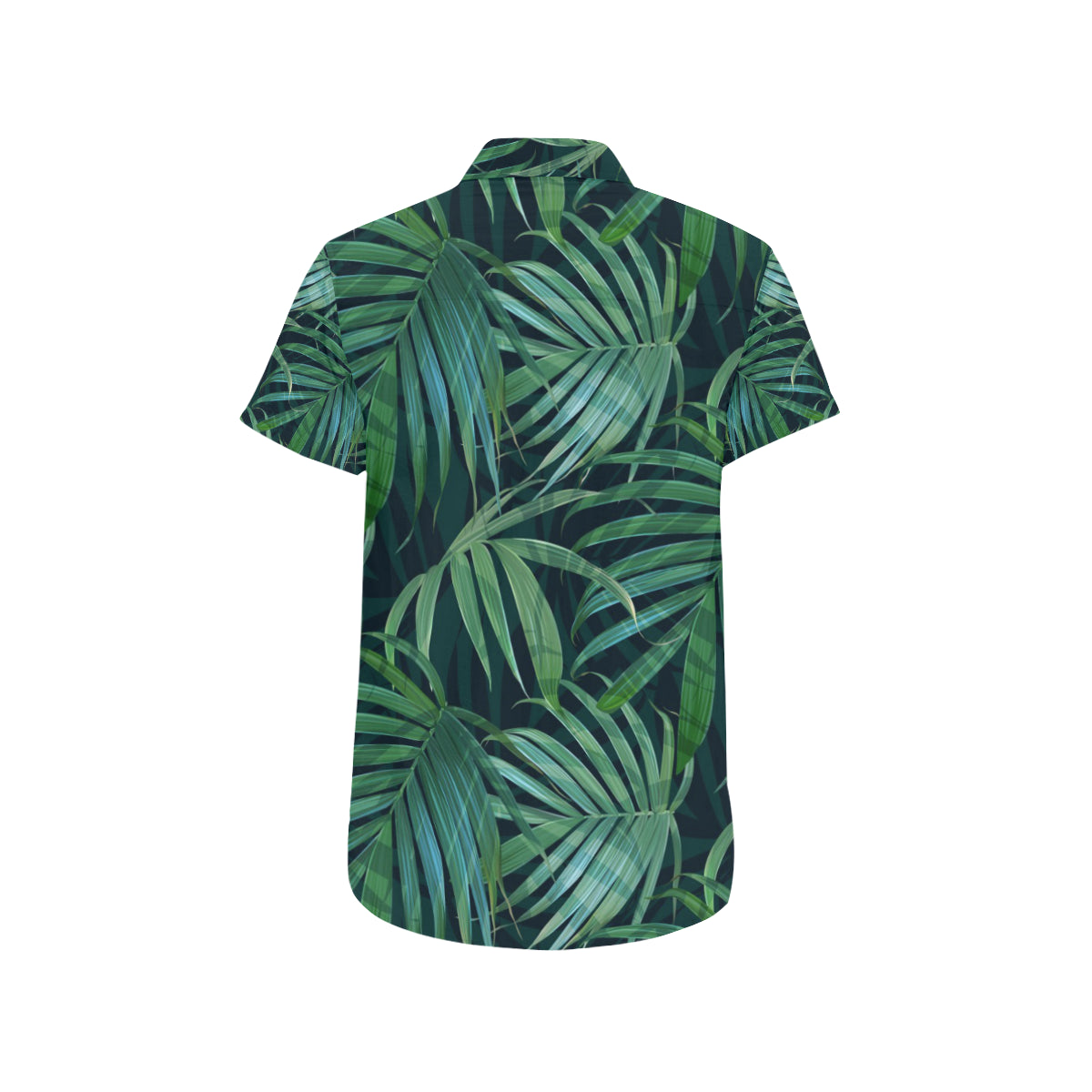 Tropical Flower Pattern Print Design TF011 Men's Short Sleeve Button Up Shirt