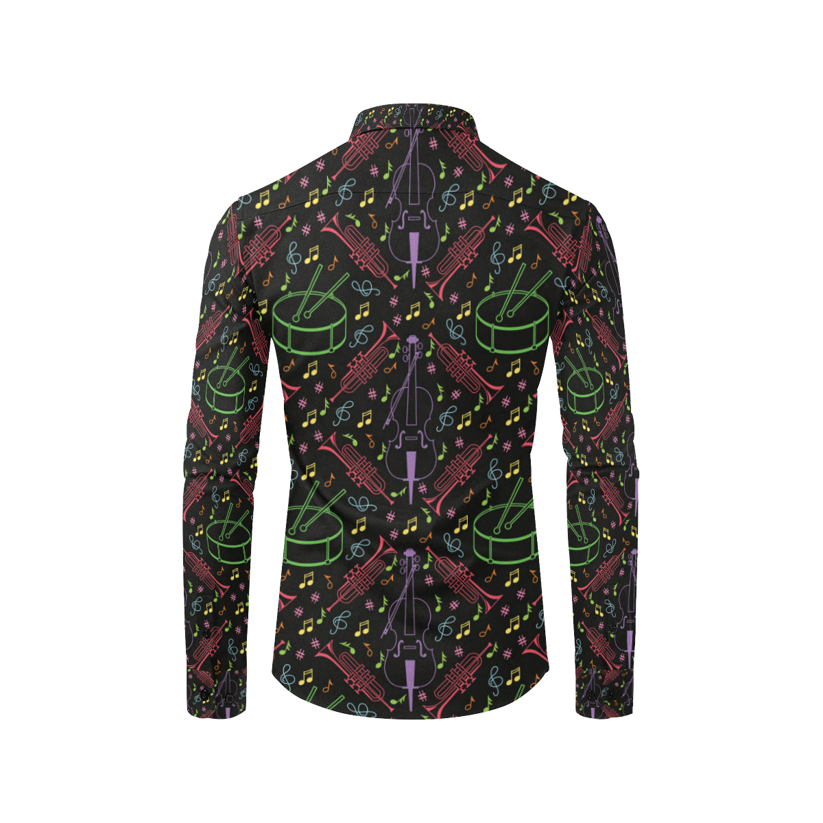 Cello Neon Pattern Print Design 02 Men's Long Sleeve Shirt