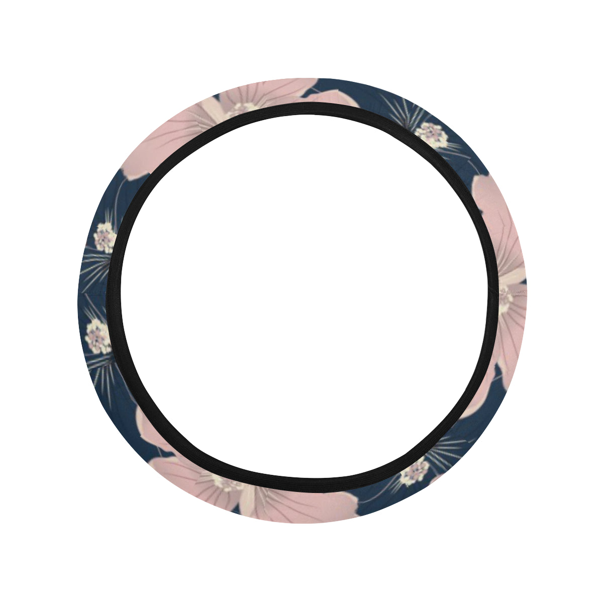 Plumeria Pattern Print Design PM018 Steering Wheel Cover with Elastic Edge