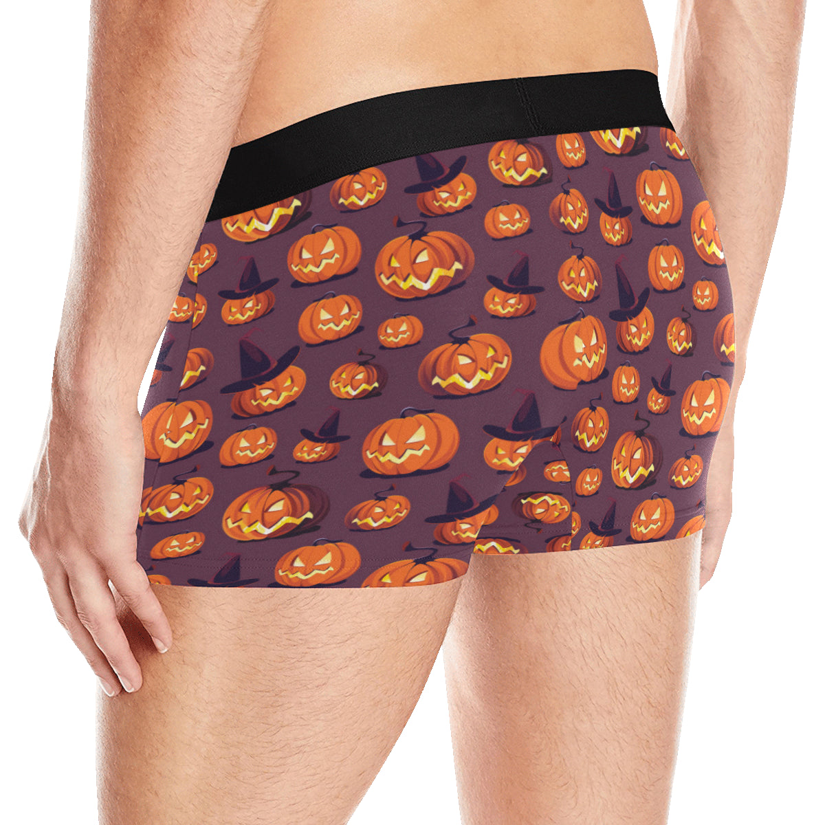 Halloween Pumpkin Pattern Print Design 03 Men's Boxer Briefs
