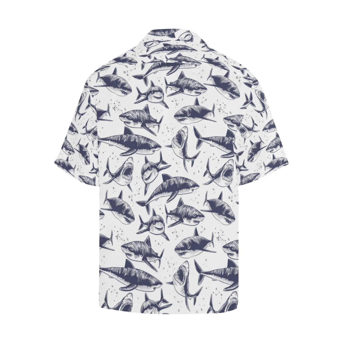Great White Shark Pattern Print Design 02 Men's Hawaiian Shirt