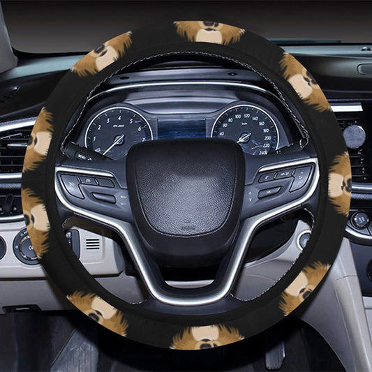 Collies Pattern Print Design 01 Steering Wheel Cover with Elastic Edge