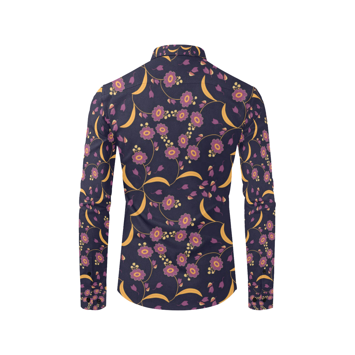Anemone Pattern Print Design AM012 Men's Long Sleeve Shirt