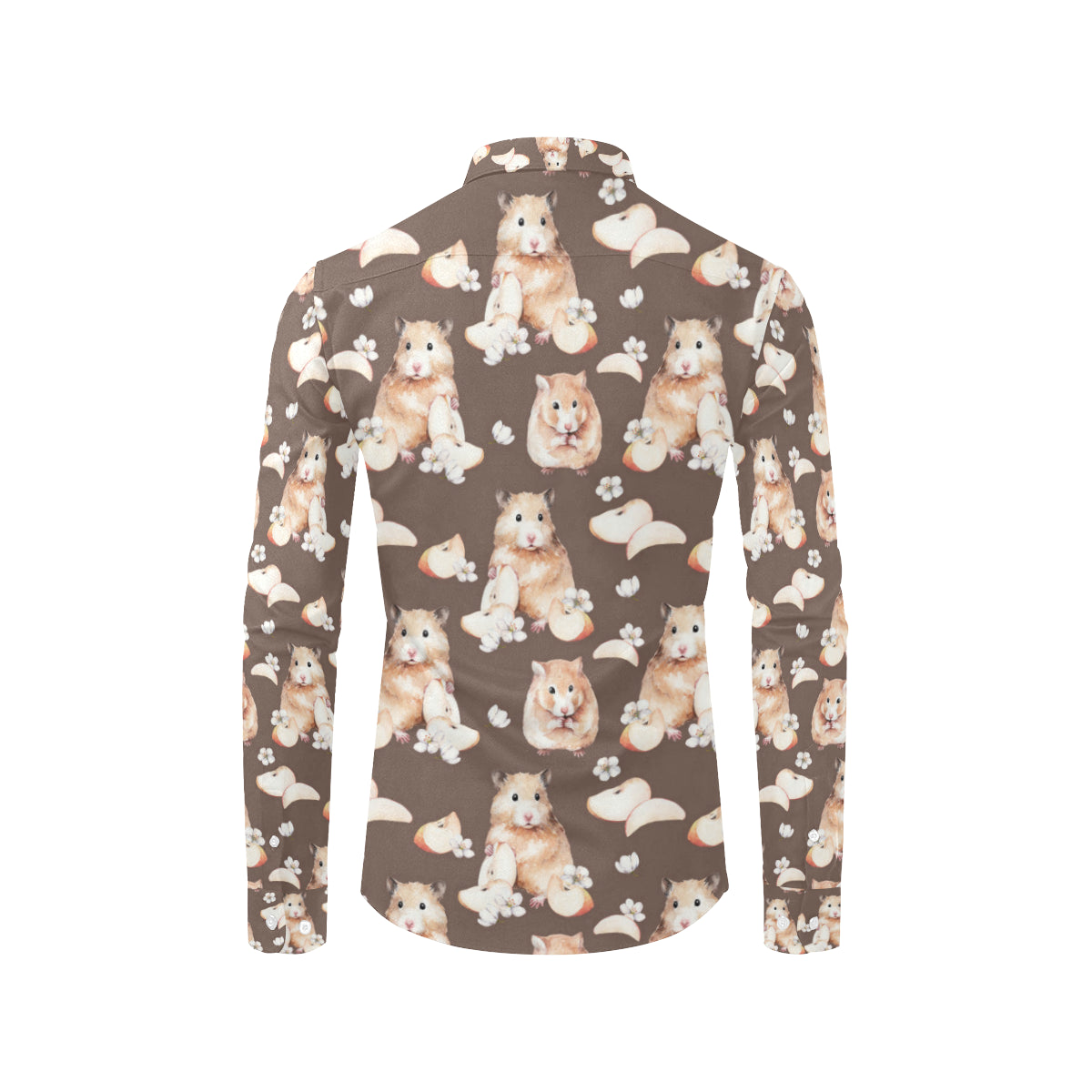 Hamster Pattern Print Design 03 Men's Long Sleeve Shirt