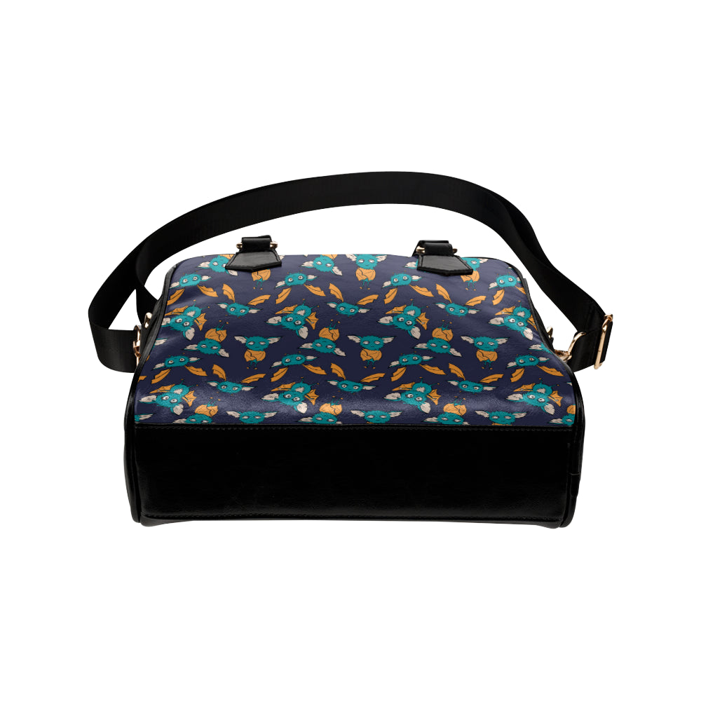 Bat Pattern Print Design 07 Shoulder Handbag