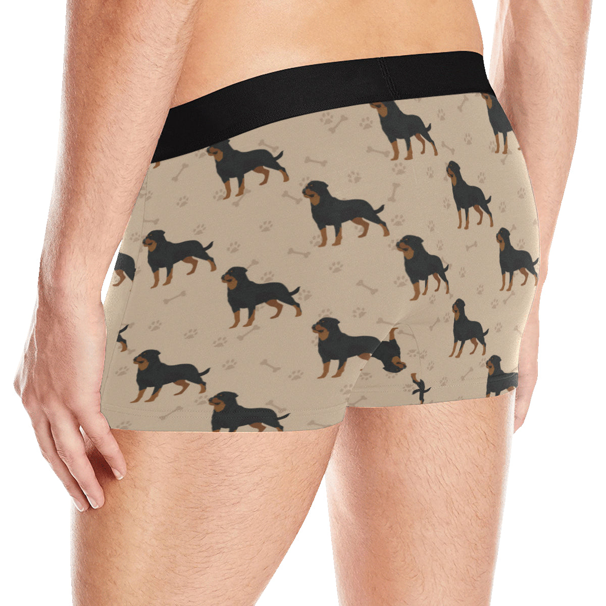 Rottweiler Pattern Print Design A01 Men's Boxer Briefs