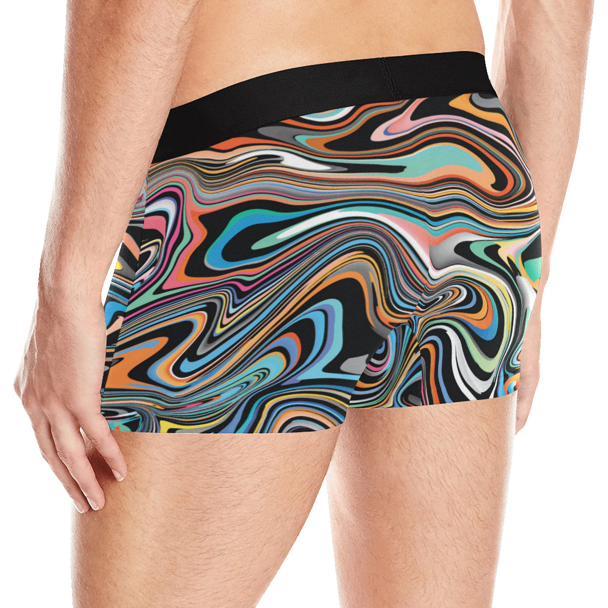 Liquid Pattern Print Design 02 Men's Boxer Briefs