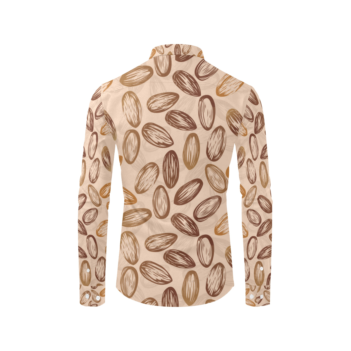 Almond Pattern Print Design 02 Men's Long Sleeve Shirt