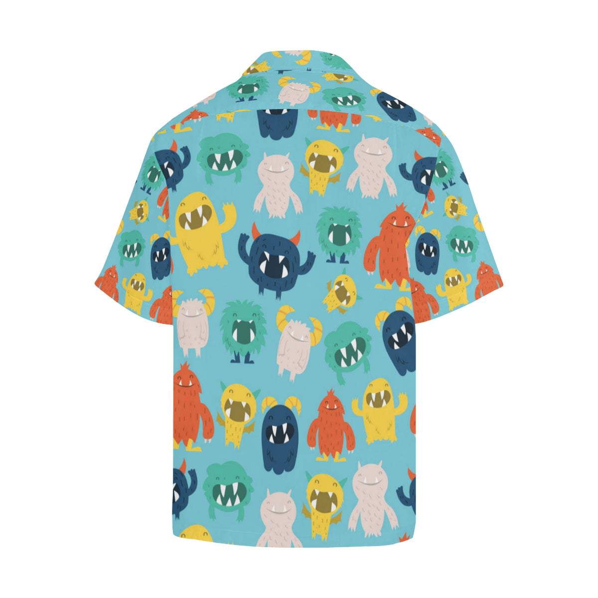 Monster Cartoon Pattern Print Design 03 Men's Hawaiian Shirt