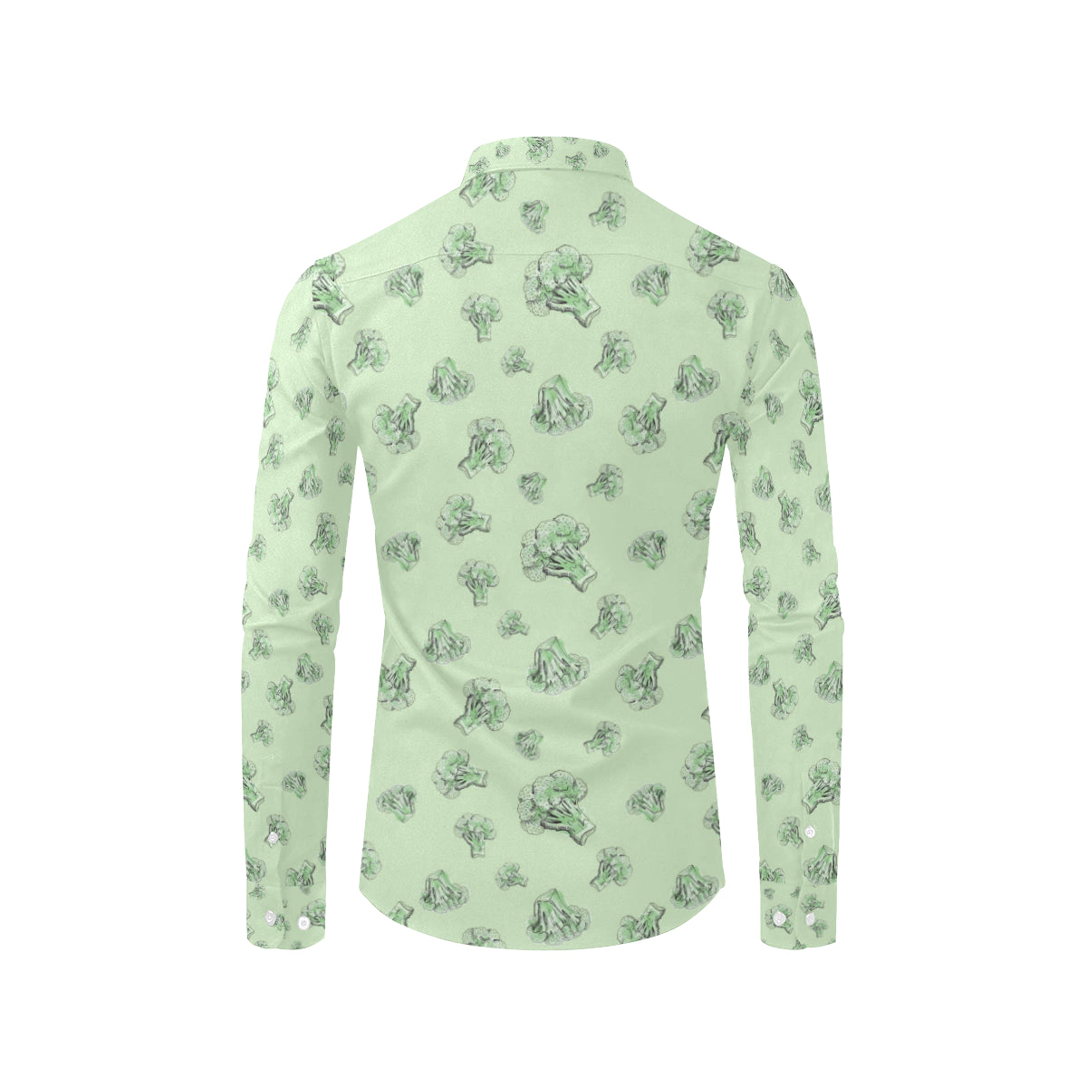 Broccoli Pattern Print Design 05 Men's Long Sleeve Shirt