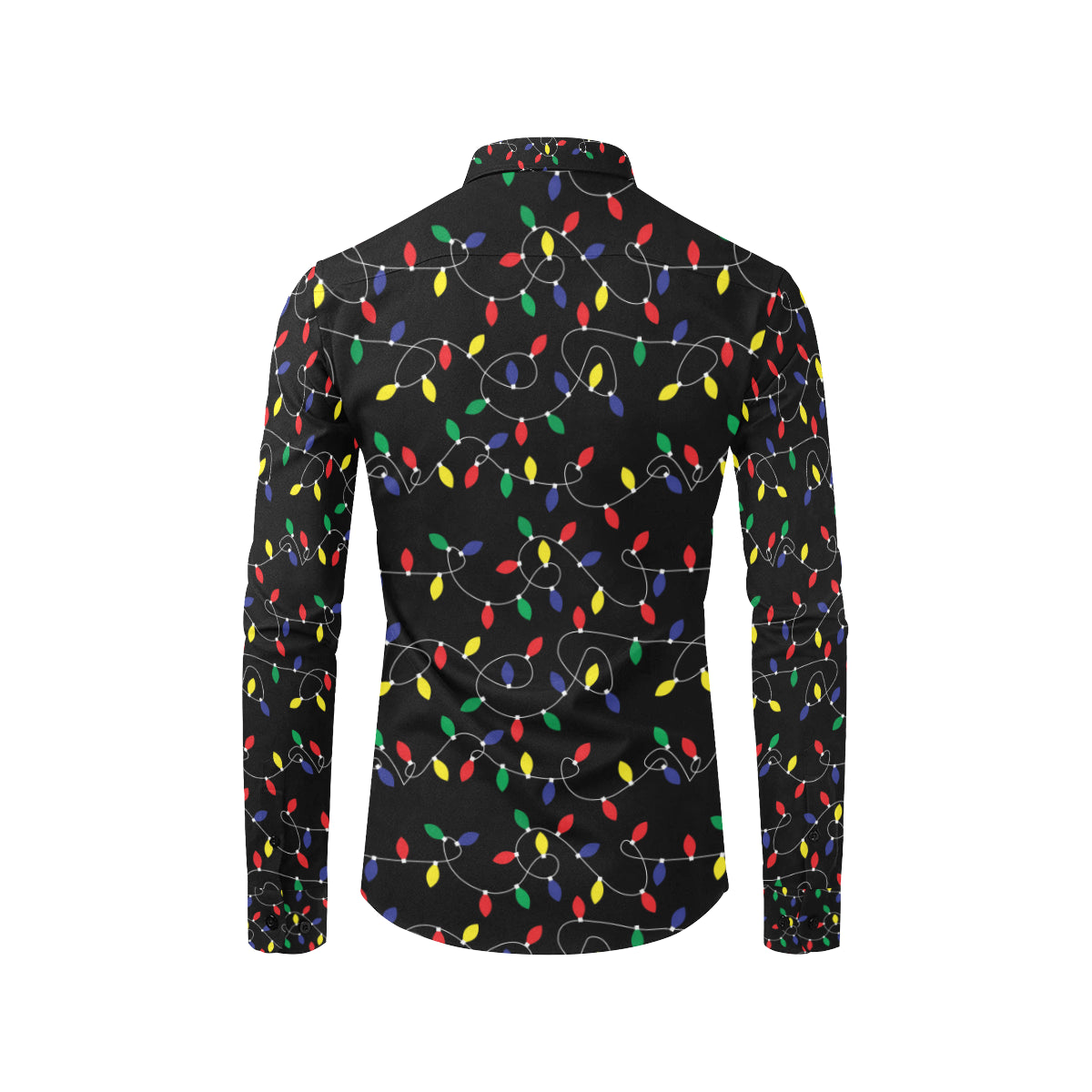 Christmas Light Pattern Print Design 04 Men's Long Sleeve Shirt
