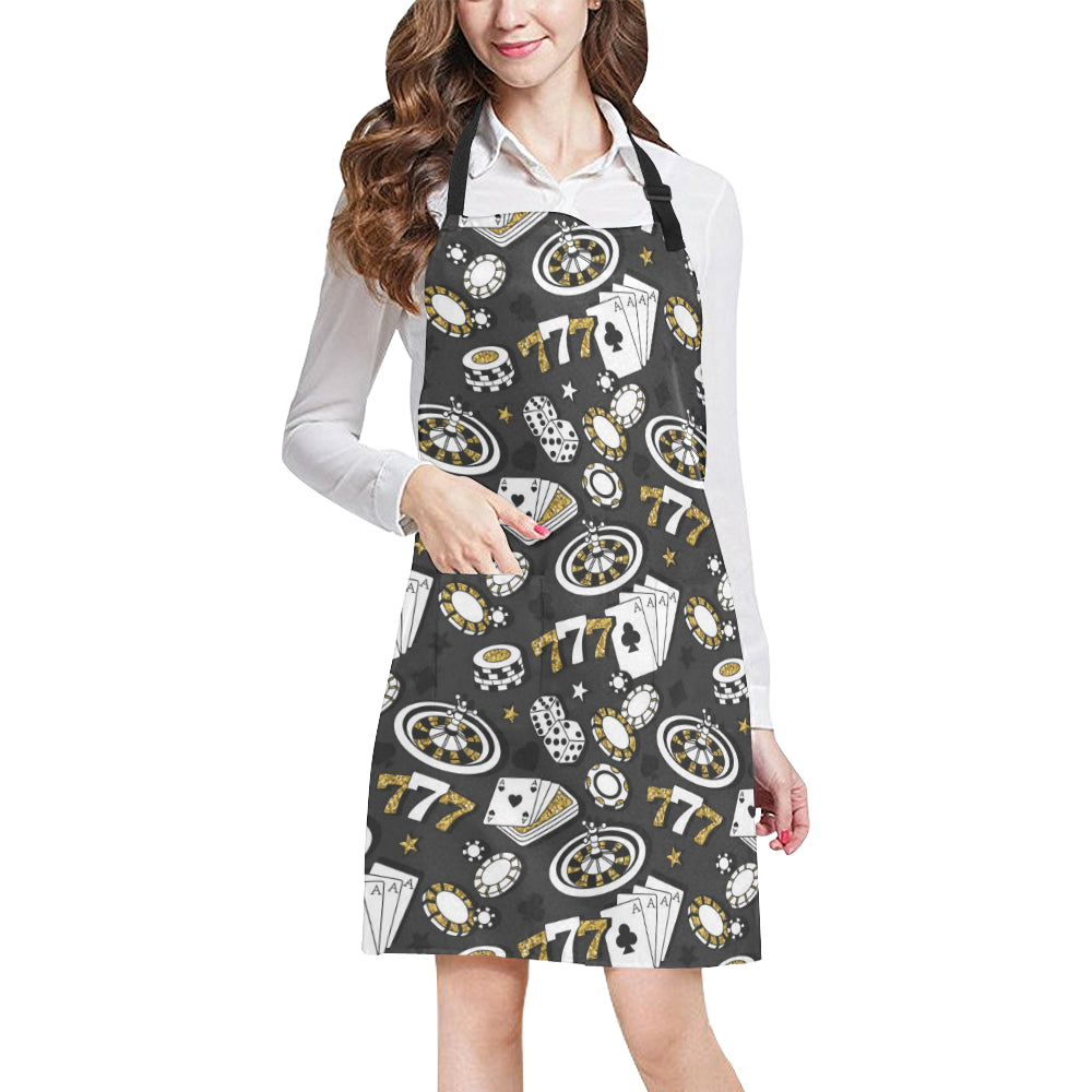 Casino Pattern Print Design 05 Apron with Pocket