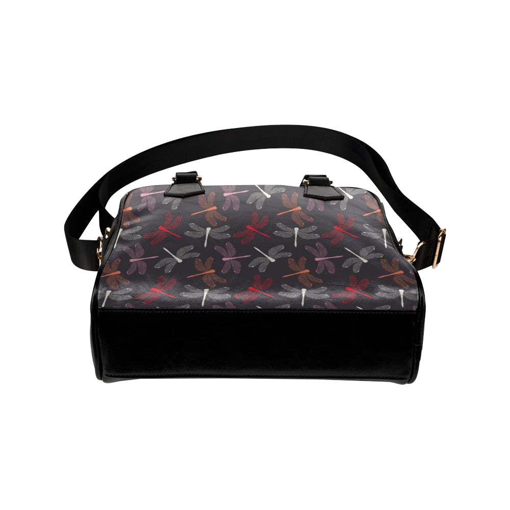 Dragonfly Pattern Print Design 01 Shoulder Handbag