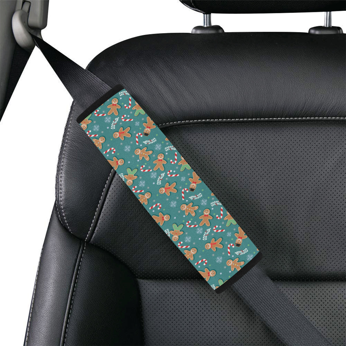 Gingerbread Pattern Print Design 05 Car Seat Belt Cover