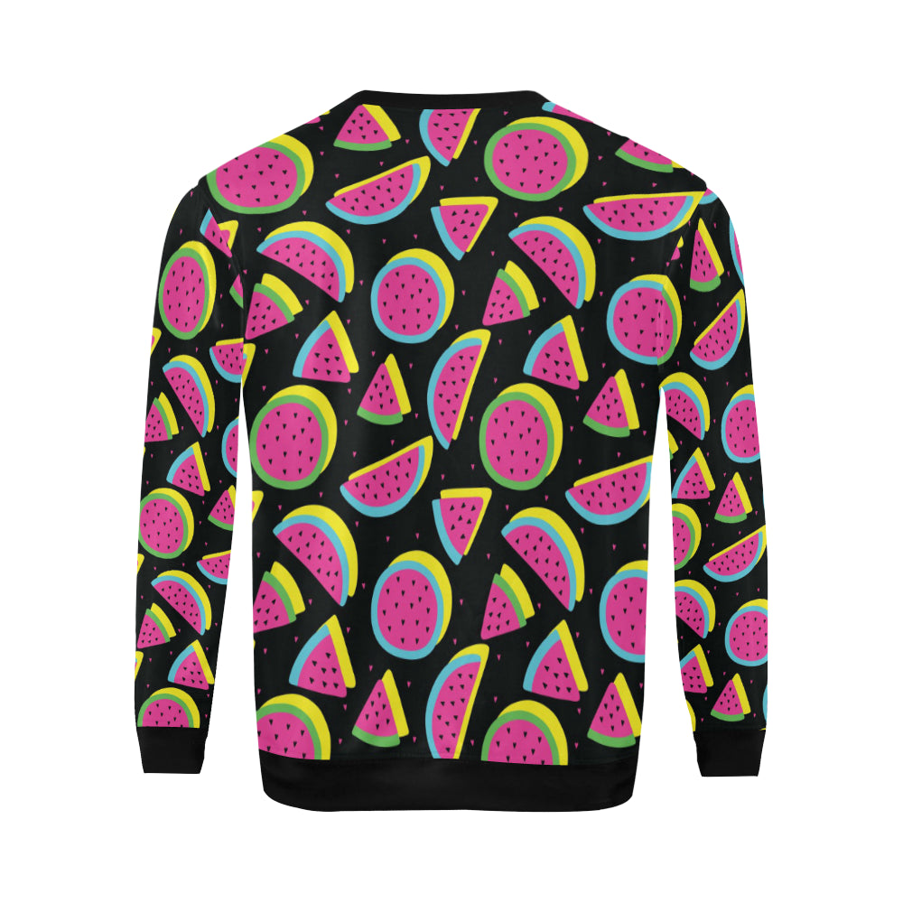 Watermelon Pattern Print Design WM07 Men Long Sleeve Sweatshirt