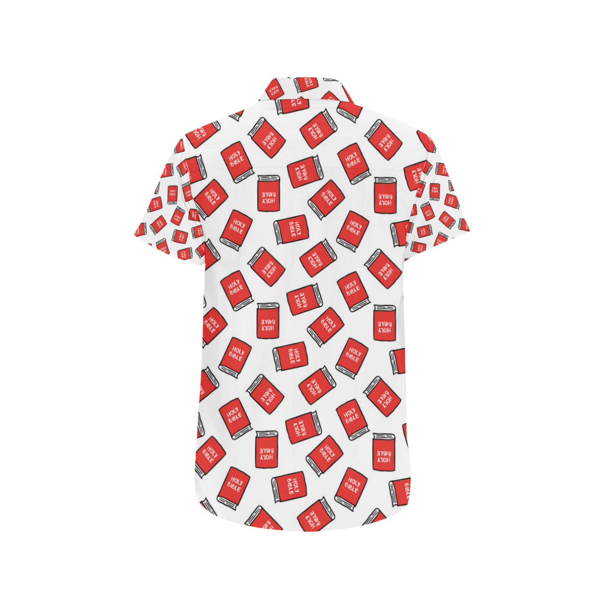 Bible Pattern Print Design 03 Men's Short Sleeve Button Up Shirt