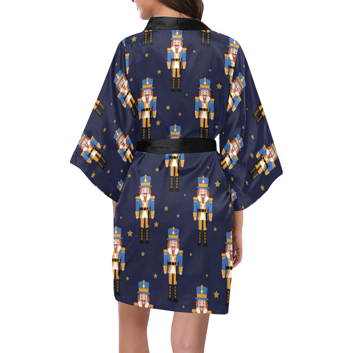 Nutcracker Pattern Print Design A04 Women's Short Kimono