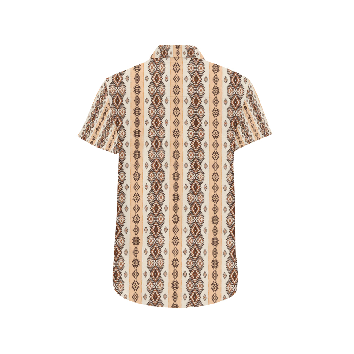 Native Classic Pattern Print Men's Short Sleeve Button Up Shirt
