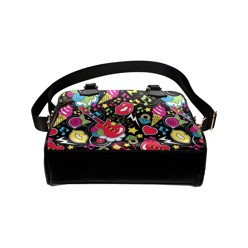 Pop Art Pattern Print Design A04 Shoulder Handbag