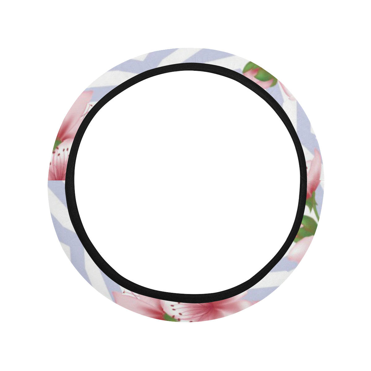 Cherry Blossom Pattern Print Design CB07 Steering Wheel Cover with Elastic Edge